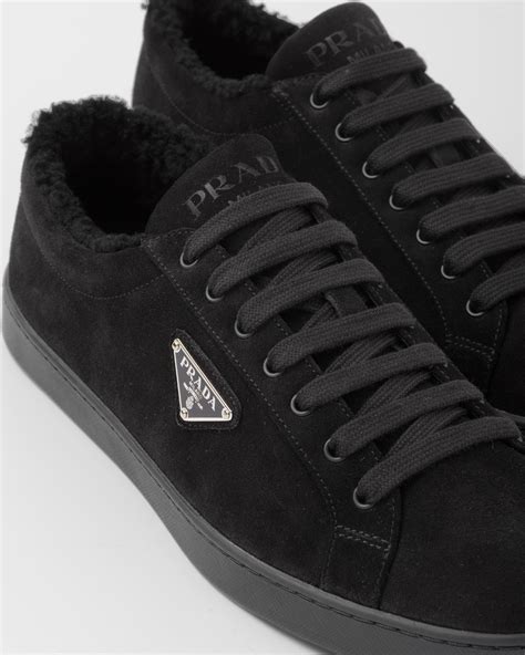 prada suede black